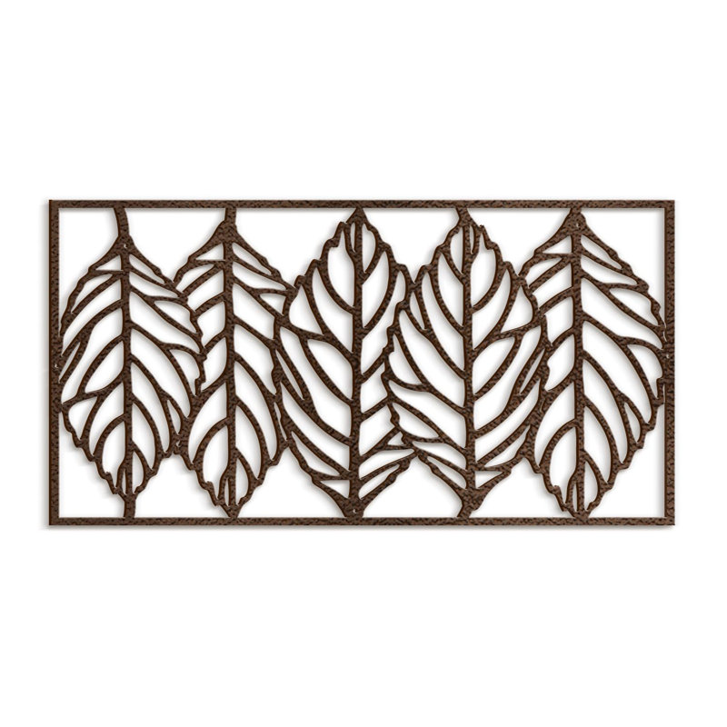 Wall Decor Metal, 9" H x 18" W x 0.05" D, Bronze