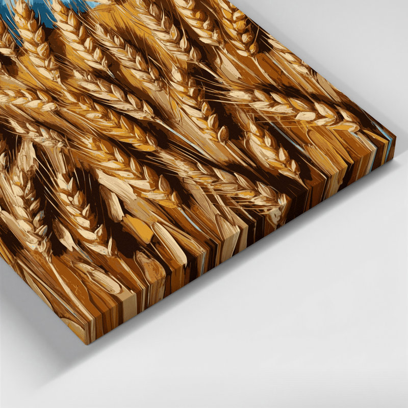 «Farm Wheat Bundles», art mural sur toile beige, H 8 po x l 10 po