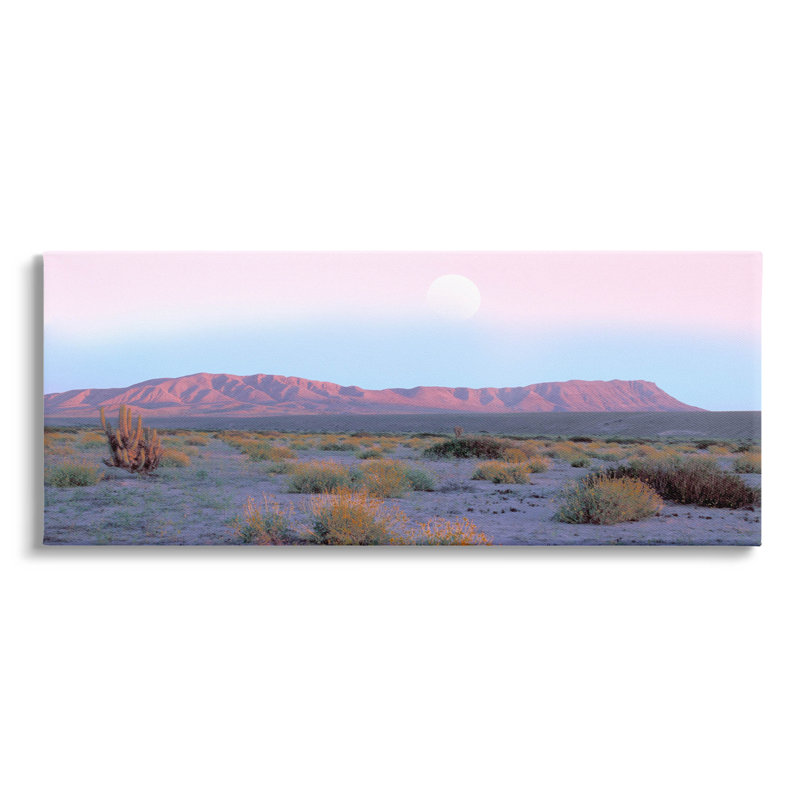 Desert Sun Arid Plateau White Framed Landscape Art