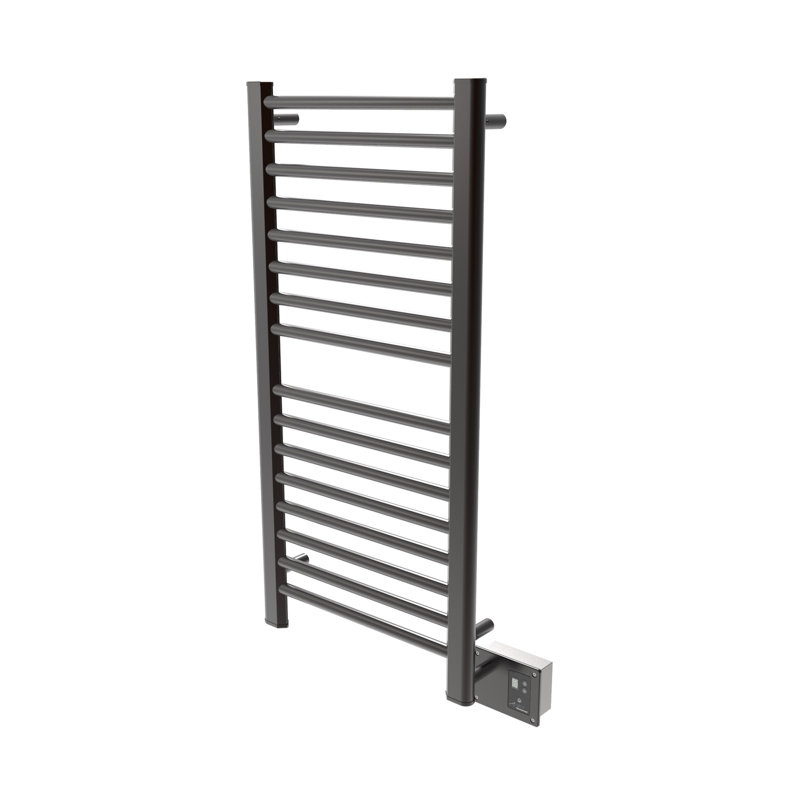 Chauffe-serviettes électrique mural Sirio (contrôleur non inclus), Bronze huilé, H 42,75 po x l 21,5 po x P 4,75 po