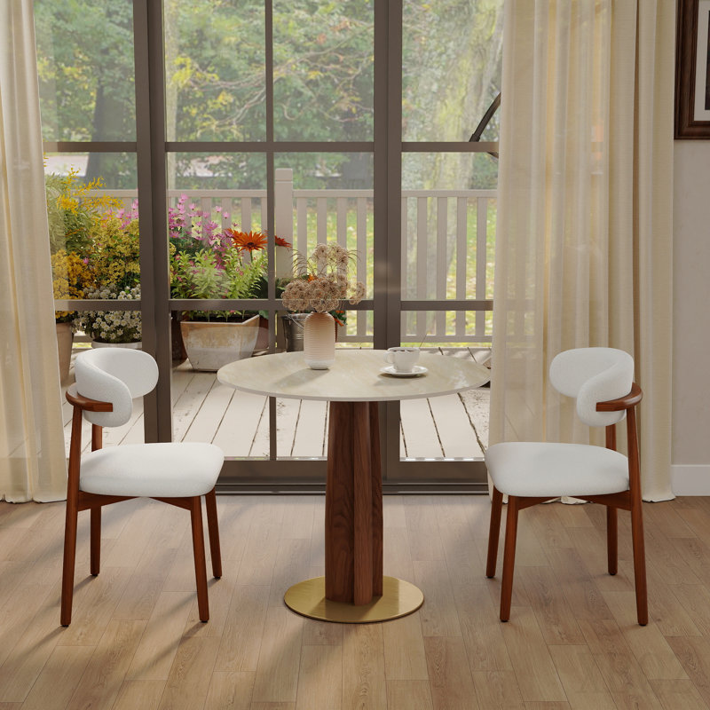 Table de salle à manger Modern Modern, 29.6"H x 33.46"L x 33.46"W