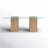 Meria Glass Top Solid Wood Base Dining Table-1304674026