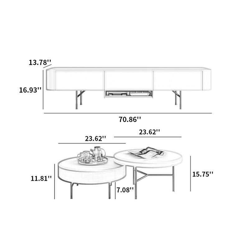 Ensemble de meuble télé et table basse Modern Simplicity