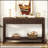 Ash Veneer Modern Style Console Table, Striped Design, Suitable for Entryway, Corridor, Foyer, Living Room, Study-828225375