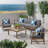 Gianni 6 - Person Patio Conversation Set with Cushions-208644099