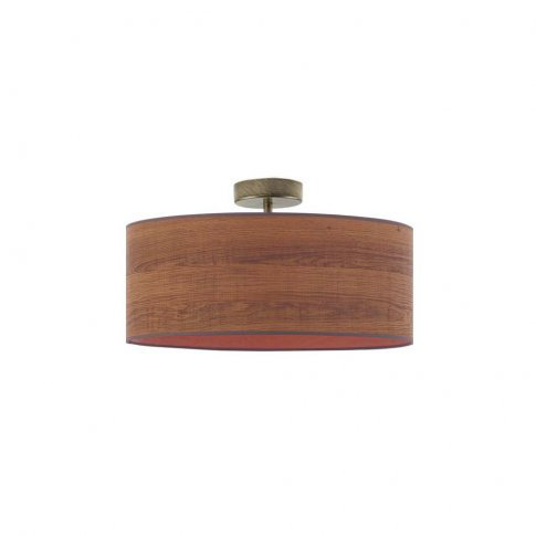 Bishon Fabric Semi Flush Mount, Walnut