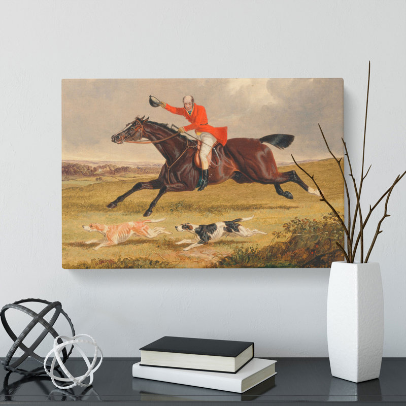 Fox Hunting Vol.1 by John Frederick Herring - Wrapped Canvas, 35cm H x 50cm W x 3cm D