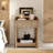 Retro Style Nightstand With 1 Drawer, An Open Shelf, Turned Legs And Metal Handles