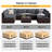 Rosaelena 8 - Person Modular Patio Conversation Sets with Cushions-1883469739-1883469736