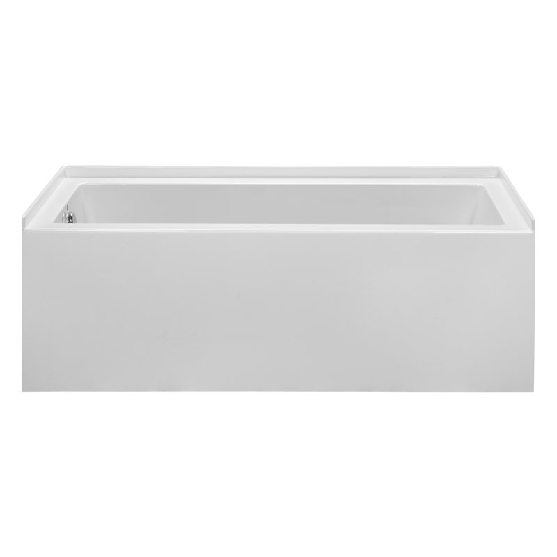 Basics® 59.5" Soaking Bathtub, Left, White