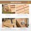 Balancelle en bois 3 places avec table basse et porte-gobelets