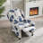29.16" Wide Floral Print Upholstered Push Back Recliner with Classic Wing Back-1626273289