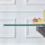 Hergen  63" Modern Rectangular Tempered Glass Dining Table with Pedestal Base