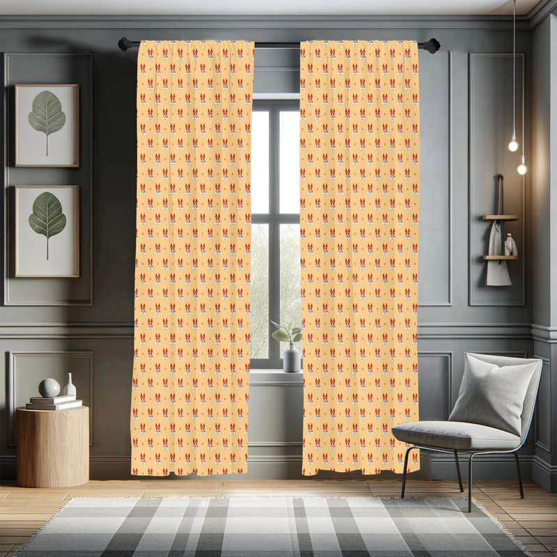 Panneau coulissant semi-diaphane avec passe-tringle Puppy, 28 po x 63 po