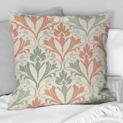 Imprimé damassé rose pastel - Coussin Country