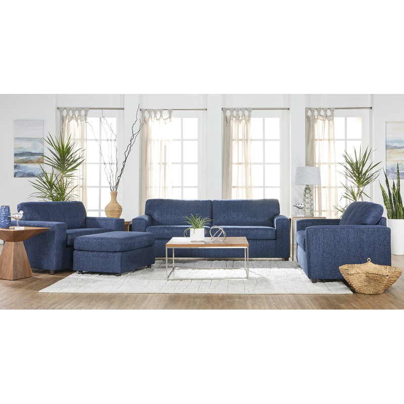 Contour 85" Upholstered Sofa, Contour Sapphire, Contour Sapphire