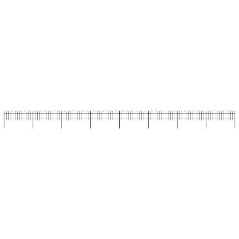 Angelena Black Metal Fence Panels Included, 110cm H x 1360cm W x 2cm D