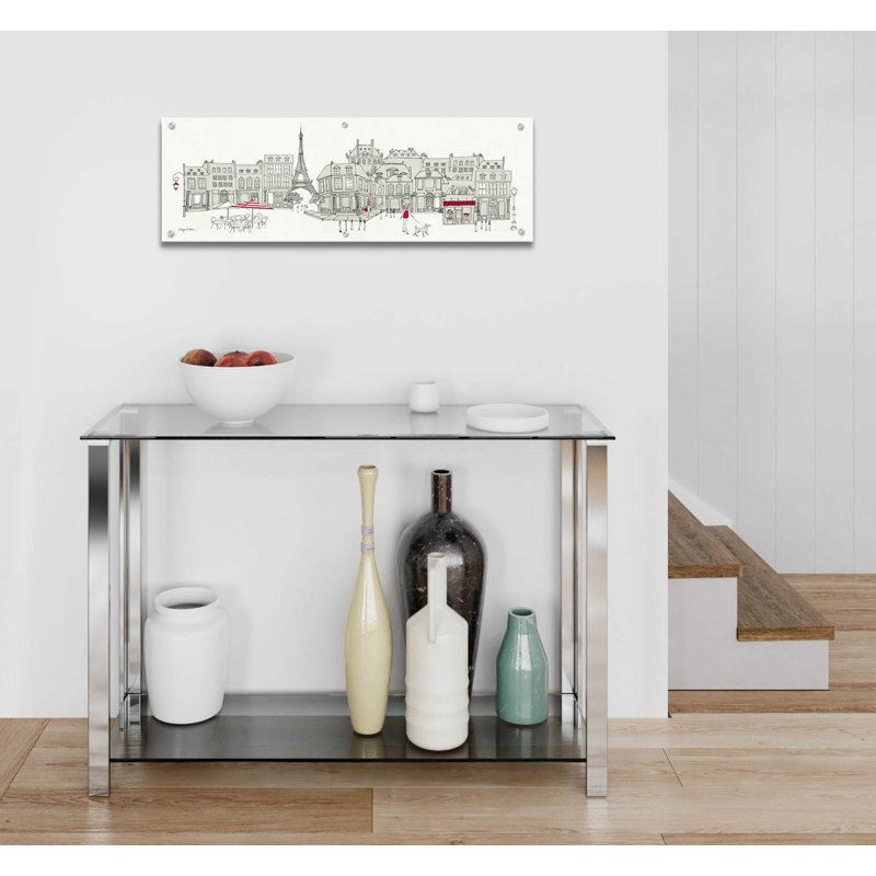 «World Cafe II Paris Panoramic» par Avery Tillmon - reproduction non encadrée, H 12 po x l 36 po x P 0,2 po