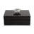 Crystal And Stone Embellished Glass Jewelry Box With MDF Durability - Elegant Storage Solution For Your Treasures