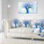 Arbre psychédélique bleu mystique - coussin imprimé abstrait-89134920-89134935