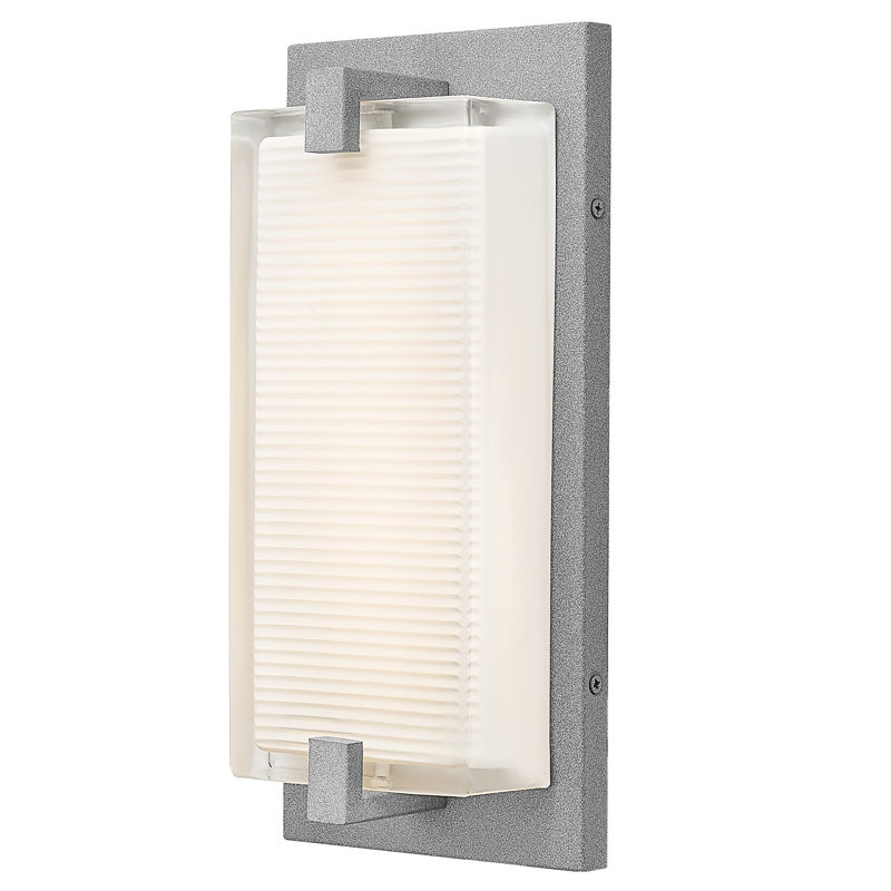 Applique murale encastrée à intensité variable avec interrupteur 5 couleurs 1550 lumens, Gris, H 18,60 po x l 6 po x P 5 po