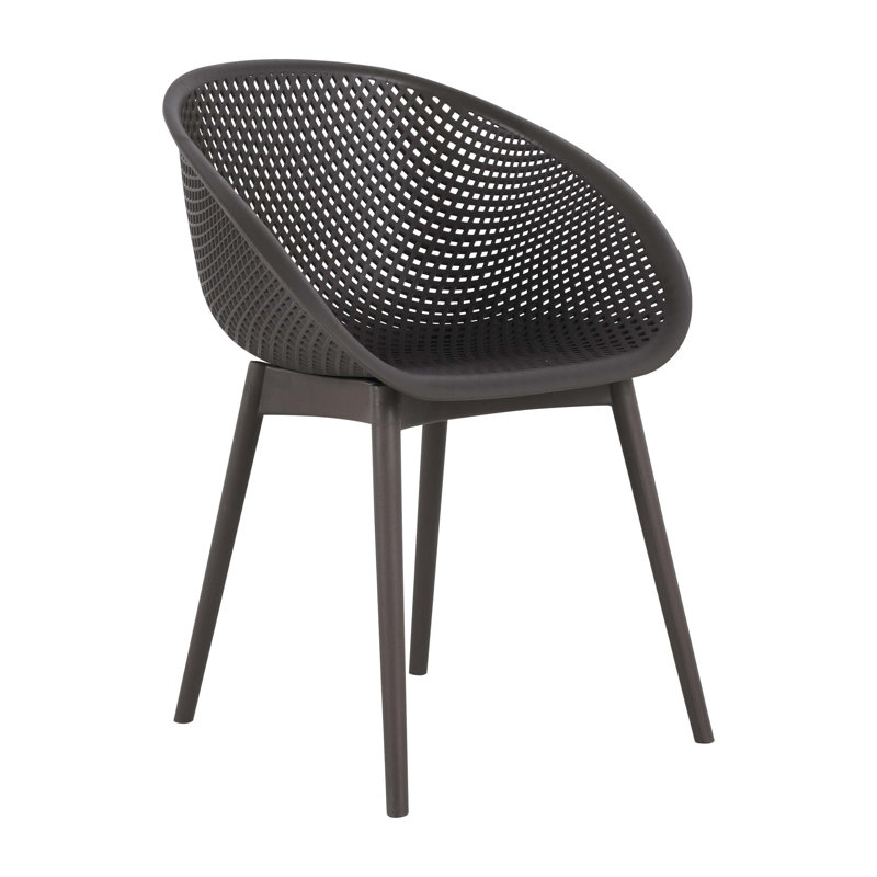 Paquet de 4 chaises longues gris chaud Summer Summer, Noir
