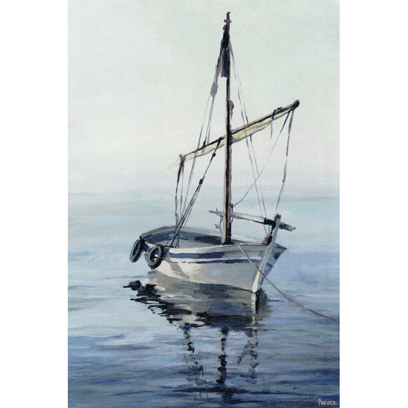 Taming The Blue Sea by Parvez Taj - Wrapped Canvas Painting, 38 cm H x 25 cm W