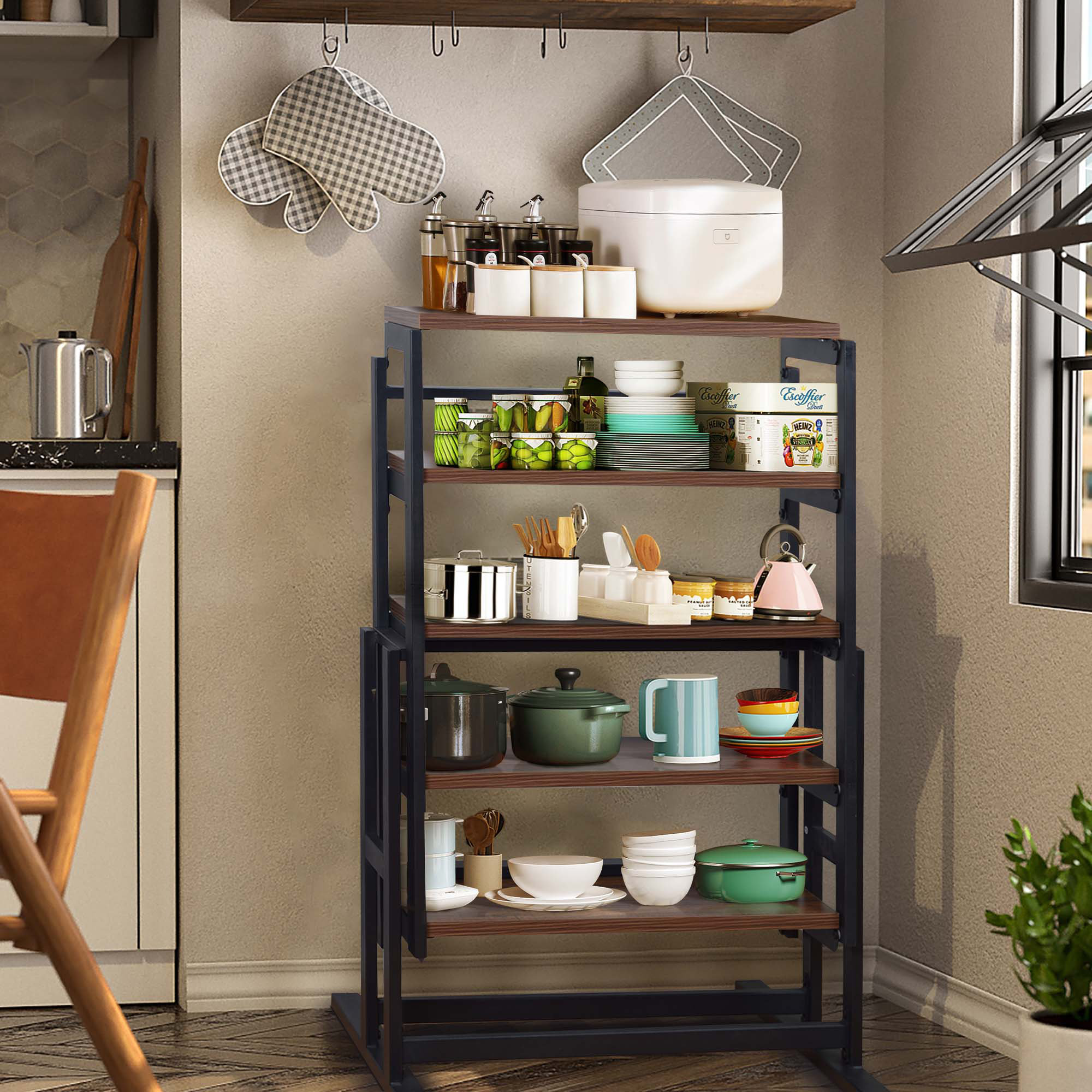 Latitude Run® Dining table Multifunctional solid wood folding ...