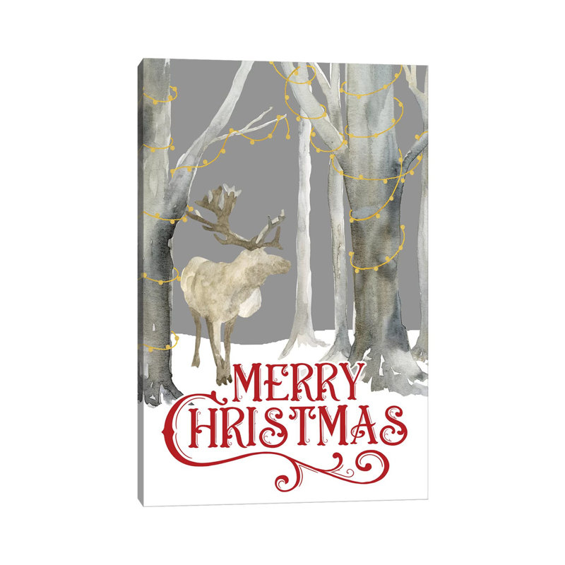 Christmas Forest Portrait I-Merry Christmas by Tara Reed - Wrapped Canvas Gallery-Wrapped Canvas Giclée