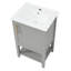 Meuble-lavabo de 20 po avec lavabo, armoire de salle de bain avec porte à fermeture douce