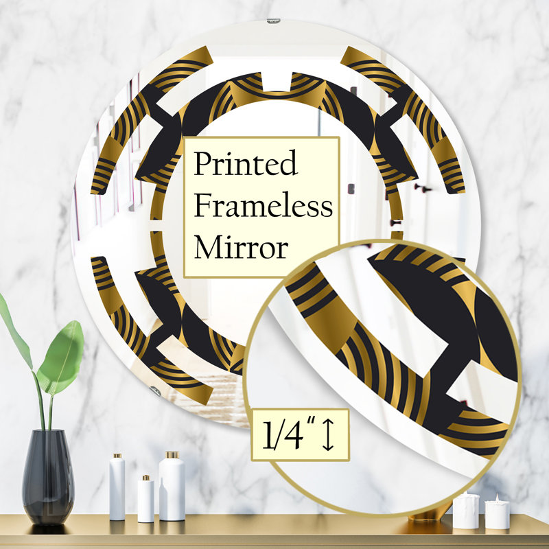 Miroir mural Space, 31,5 po x 31,5 po, Espace art déco