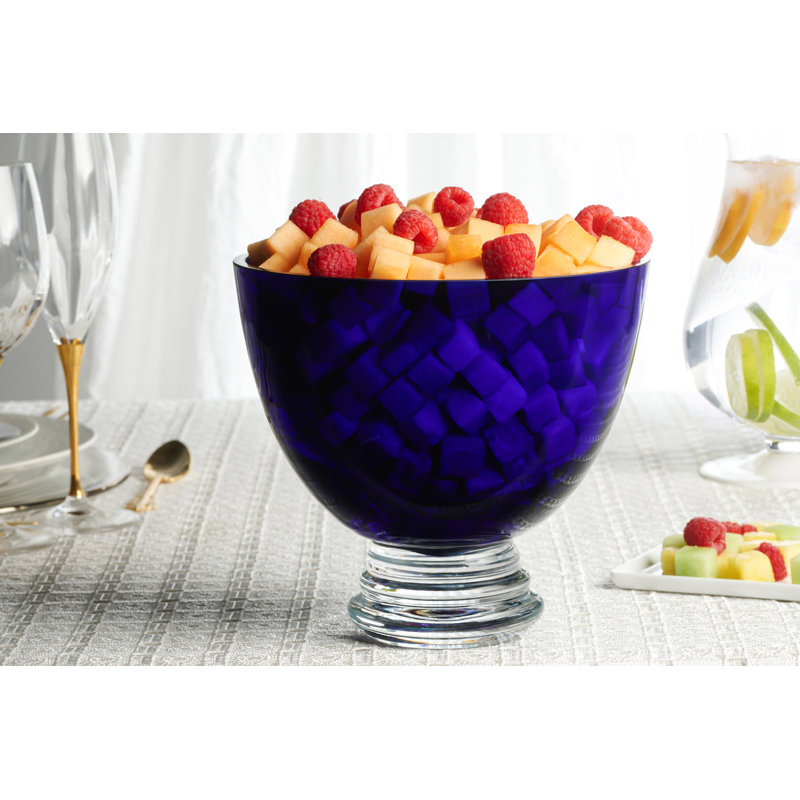 Warner Handmade Glass Decorative Bowl, 9.38" H x 10.63" W x 10.63" D