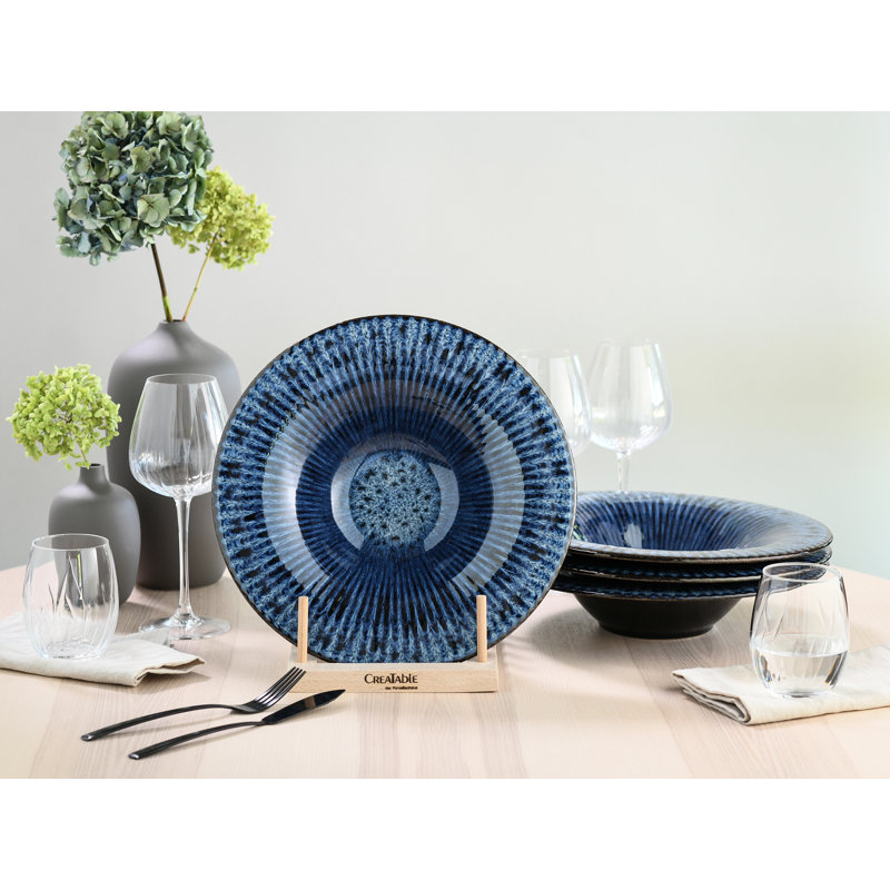 Allegra Magic, Gourmet Plate 4 Pcs, Blue