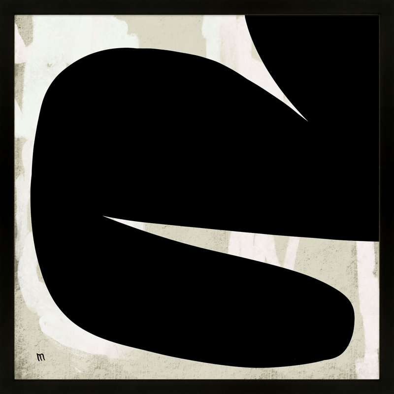 «New Alphabet 2» par Studio M - peinture encadrée, Cadre noir, H 16 po x l 16 po x P 1,25 po