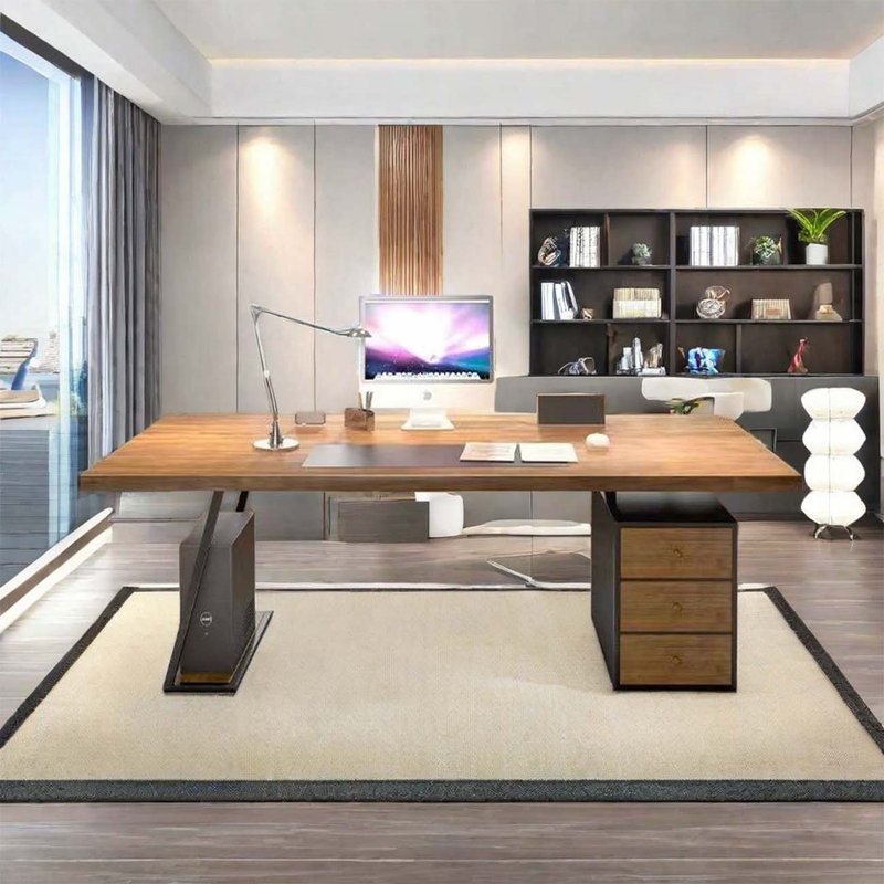 Bureau d'ordinateur en bois massif Home