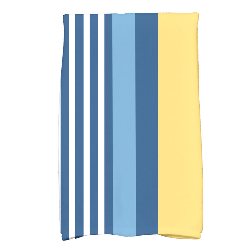 Essuie-mains rayé jaune / bleu