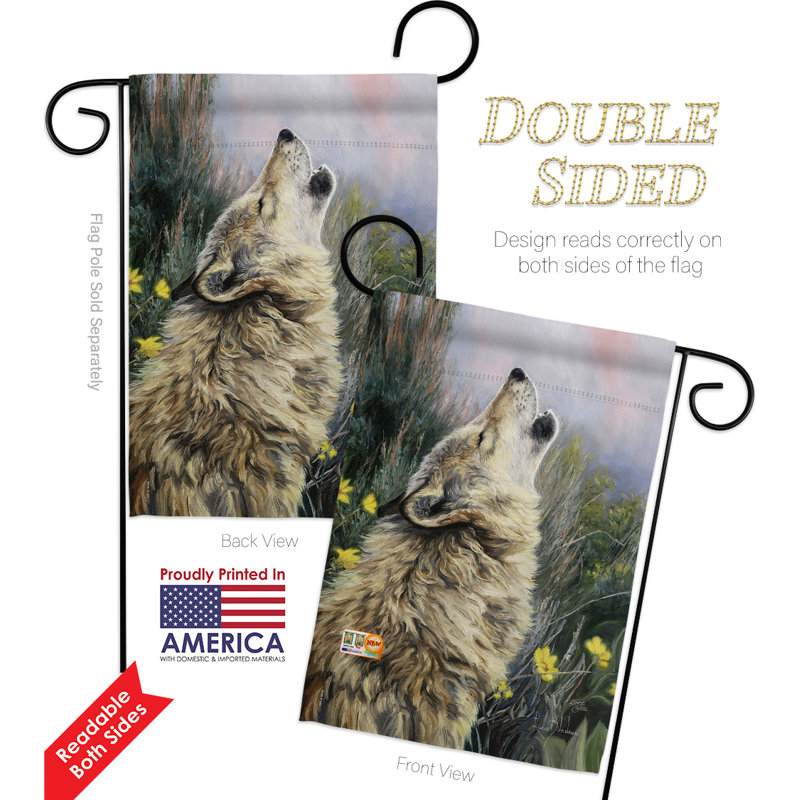Patriotic Wildlife Double-Sided Polyester Garden Flag Set