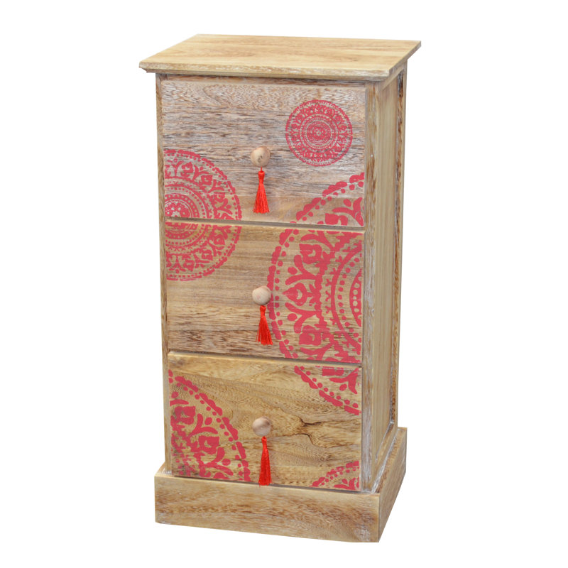 Crossett 30cm W 3 - Drawer Chest of Drawers, Ecru