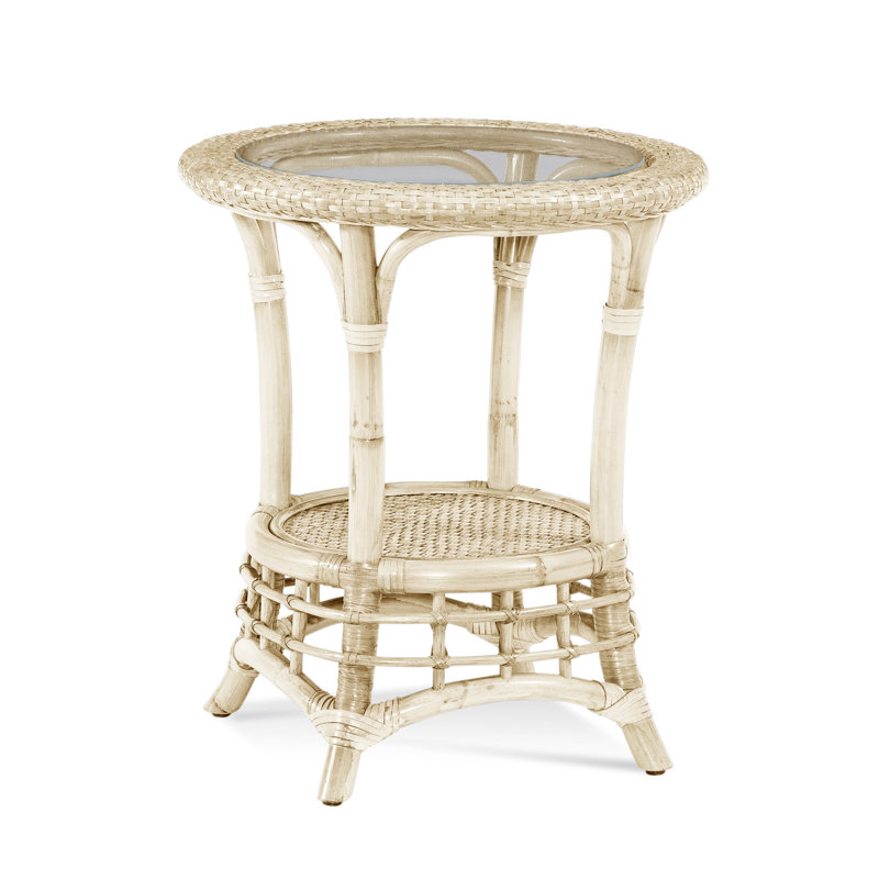 Bridgehampton End Table, Antique Frost White