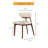 Howze 63" Modern Retangular Beige Dining Table Set With 4 Faux Leather Dining Chairs,