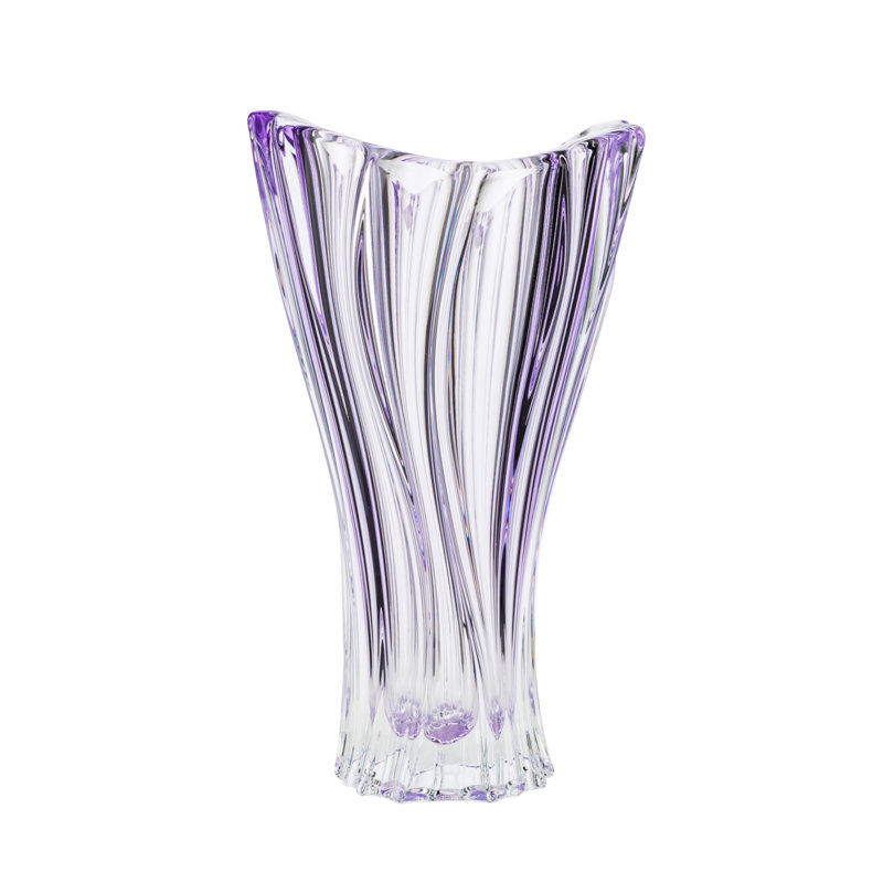 Avetta Handmade Crystal Table Vase, Amethyst