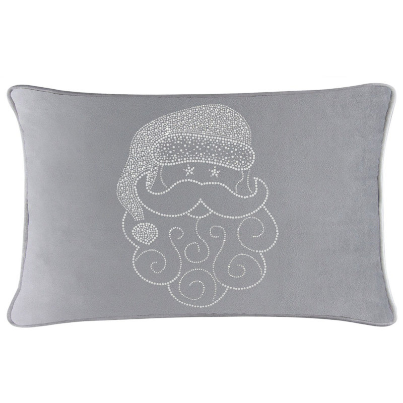 Coussin Sparkles Home Conception de Noël des Fêtes | Insertion de plumes | Lavable à la machine, Velvet argent