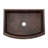 30" Hammered Copper Rounded Apron Front Single Basin Kitchen Sink