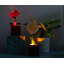 Ensemble de 2 sculptures de marguerites et de coquelicots Wane Minecraft