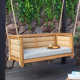 Umber Teak Porch Swing with Cushion