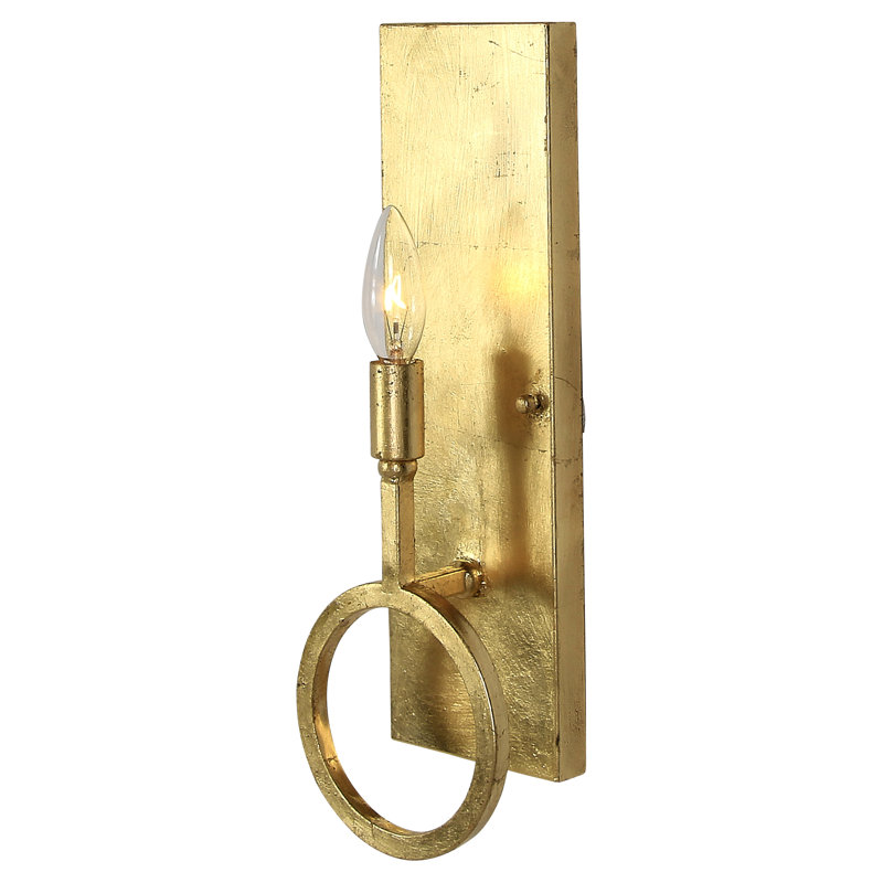 Nicole 1 - Light Candle Wall Light, Gold Leaf