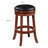Swivel Upholstered Counter Stool with Solid Wood Frame-69426727-69426728