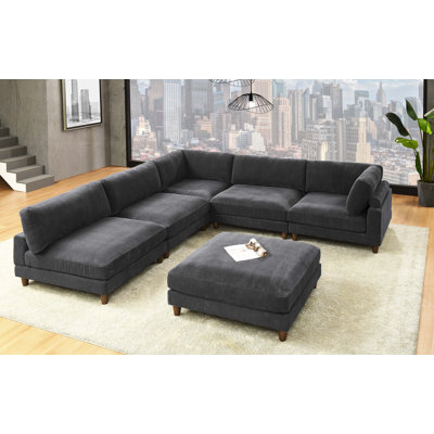 Espinosa Corduroy Sectional Symmetrical