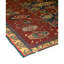 Tapis rouge / bleu marine / vert en laine noué à la main de conception unique 5 pi 8 po x 11 pi 6 po