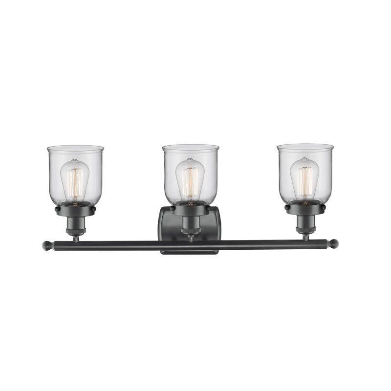 Éclairage pour meuble-lavabo 3 lumières 26 po Ballston Urban Bell, DEL, Clair, Noir mat